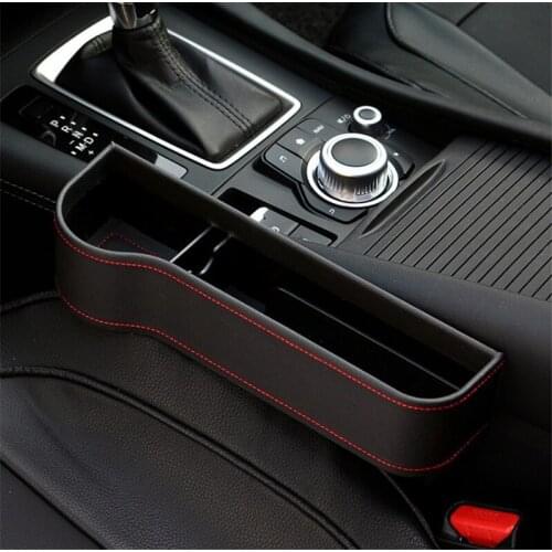 Car storage box Car seat storage box-second generation with leather black co-driver