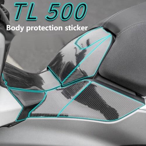 Motorcycle Protective Sticker Carbon Fiber Film Refitting Anti Kick Oil Tank Anti-wear Transparent Maxsym for SYM Maxsym Tl500