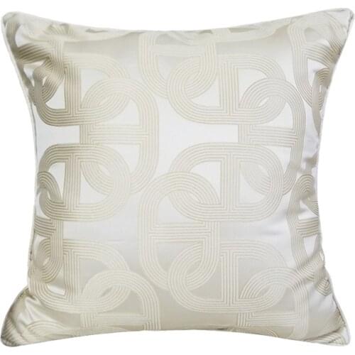 Luxurious 2 Colors Contemporary Geometry Design Woven Jacquard Decorative Pillow CaseSofa Chair Cushion Cover 45x45cm 1pc/lot