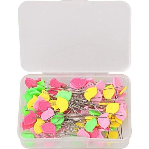 100 Pieces Flat Head Straight Pins, Sewing Pins Quilting Pins for Sewing DIY Projects Dressmaker Jewelry Decoration, Assorted Co