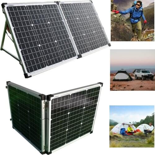 100W Foldable Glass Solar Panel 12V Photovoltaic Battery Charger With USB Controller For Home/Caravan/Travel/Camping