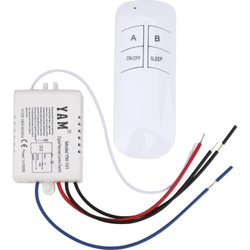 2019 Newest Wireless ON/OFF 1 Ways 220V Lamp Remote Control Switch Receiver and Emitter Transmitter for droplight/crystal lamp