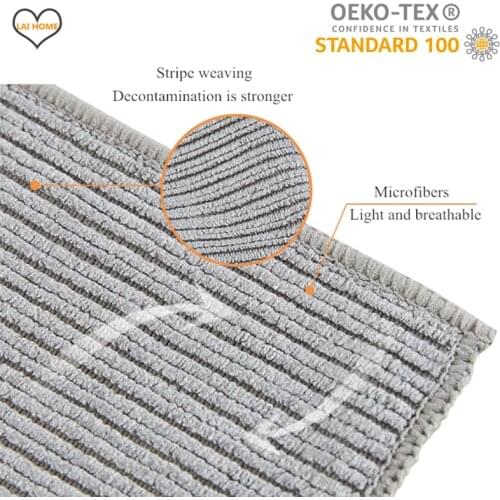 3PCS Brand stripe decontamination wipes Super absorbent microfiber household cleaning cloth bathroom kitchen towel dishcloth