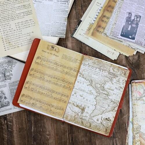 30pcs/lot Medieval Retro Poster Material Paper Junk Journal Planner Scrapbooking Vintage Decorative DIY Craft Background Paper