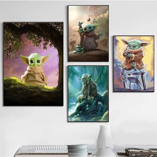 5D DIY Diamond Painting Disney Landscape Cartoon Yoda Diamond Embroidery Mosaic Cross Stitch Kit Home Decor