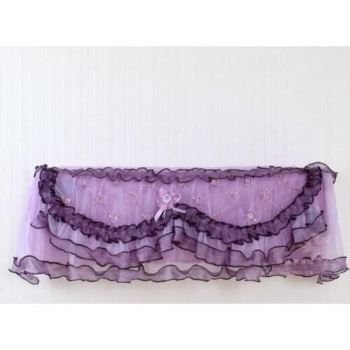 Large Size Hanging Air Conditioning Dust Cover Purple Lace All-Inclusive Air Conditioner protective Covers Air Conditioning Unit