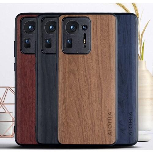 Case for Xiaomi Mix 4 Woodlike soft TPU Hard PC PU leather 3in1 material covers coque funda capa for Xiaomi mix 4 case