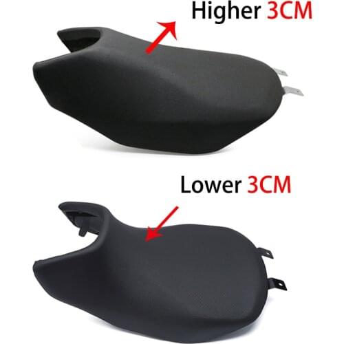 For Benelli TRK502 Black Motorcycle Modified higher or lower 30mm Seat Custom Vintage Hump Saddle Retro Seat cushion TRK 502