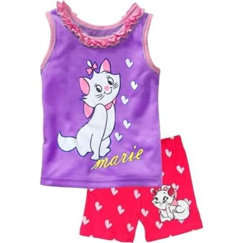 2PCS Kids Baby Pajamas Set Toddler Kid Boy Girls cotton Pijamas short Sleeve Pyjamas set Tops Pants Sleepwear Underwear