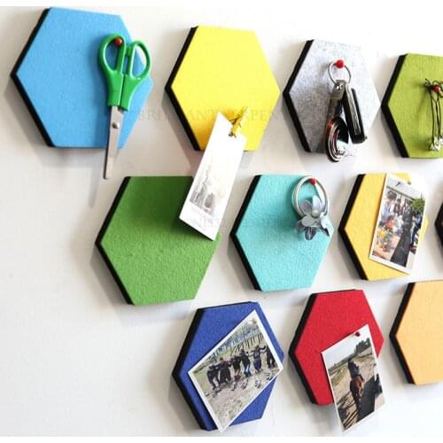 Stitching Hexagonal Felt Self-Adhesive Background Wall Stickers Living Room Self-Adhesive Creative Photo Wall Peel Off Without T