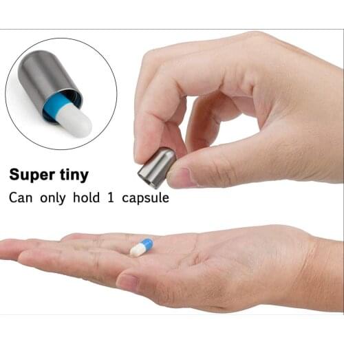 Hot sale portable mini waterproof compartment small medicine bottle titanium alloy portable first aid medicine bottle sealing