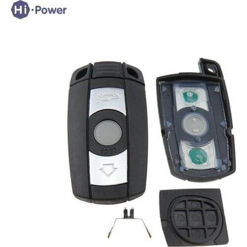 Hi-power Remote Control Car Key Shell For BMW 1 3 5 7 E Series M3 M5 X5 3 Buttons Uncut Blade Smart Key Shell Fob Covers