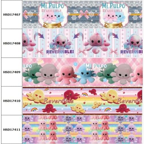 HSDCraft 25mm 38mm 75mm Hot Game Cartoon Printed Grosgrain Ribbon Party Decoration 10 Yards DIY Bow Bag Material Handmade 10Y