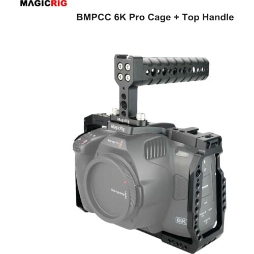 MAGICRIG BMPCC 6K Pro Cage with Top Handle for Blackmagic Design Pocket Cinema Camera 6K Pro Camera
