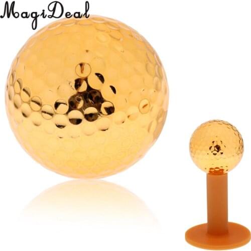 MagiDeal Golden Golf Ball for Training Practice Rubber (only ball)