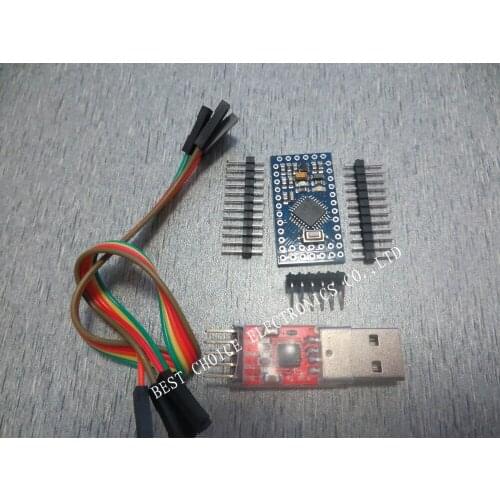 10PCS=5LOT 5pac CP2102 Module + 5PCS Pro Mini Module Atmega328 5V 16M For Arduino Compatible With Nano