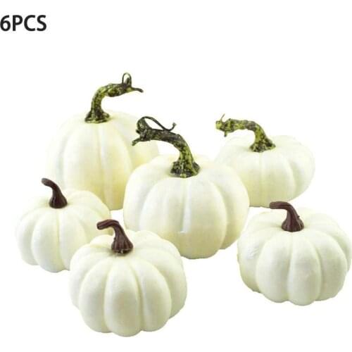 Brand New 2018 Artificial Foam Graffiti Pumpkin Festival Halloween Party Garden Decor Ornament 6pcs Newest