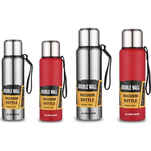 New 1000ml 1500ml Russian Style Outdoor Vacuum Bottle Portable Large Capacity Vacuum Cup Sports Vacuum Flask