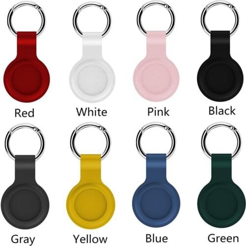 New For Apple Airtags Liquid Silicone Protective Sleeve For Apple Locator Tracker Anti-lost Device Keychain Protective Sleeve