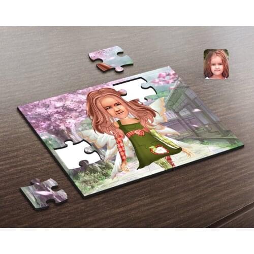 Personalized Girls Kids Fairy Caricature Of Wooden Puzzle-1 Reliable Gift Special Design Good Quality Surprise Play Dear enjoyable
