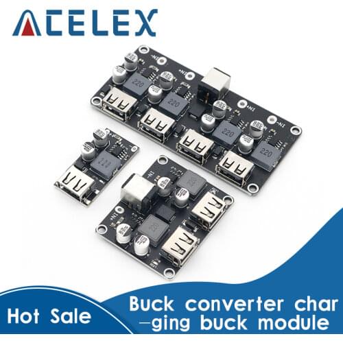 USB QC3.0 QC2.0 USB DC-DC Buck Converter Charging Step Down Module 6-32V 9V 12V 24V to Fast Quick Charger Circuit Board 5V