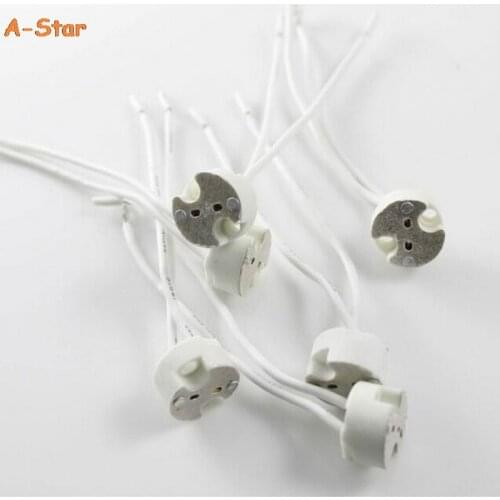 10pcs MR16 MR11 GU5.3 G4 Halogen LED Bulbs Holder Base Socket Wire Connectors