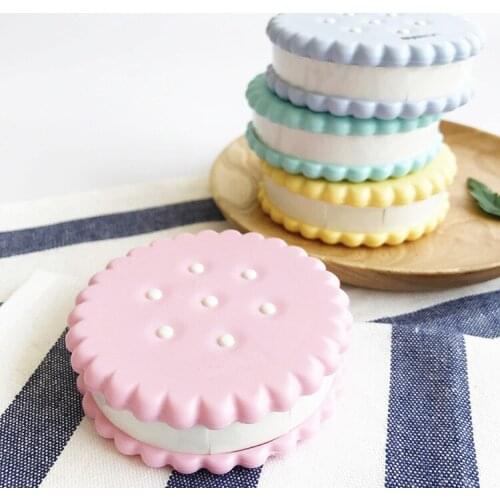 Cute cartoon cookie glasses double contact lens case eye care kit