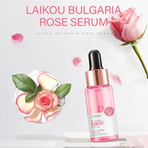 LAlKOU Bulgaria Rose Brighten Facial Serum Remove Spots Shrink Pores Hydrating Anti Aging Improve Fine Lines Whitening Skin Care