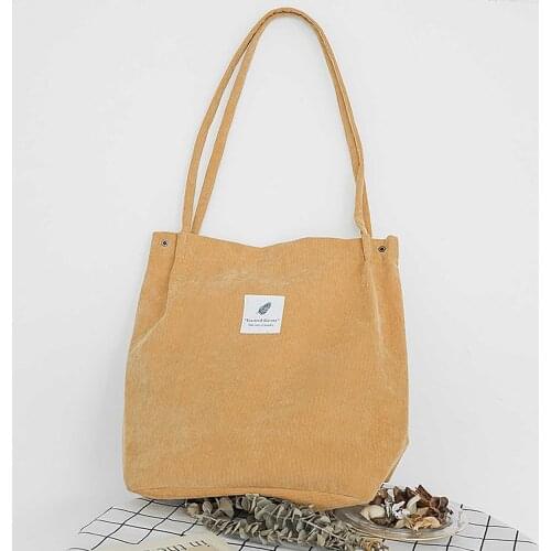 Large Capacity Cloth Handbag Tote Female Crossbody Messenger Bags Ladies Simple Canvas Purses Women Corduroy Shoulder Bag Kl768