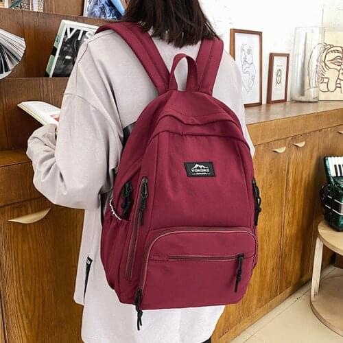 Large Capacity Backpack Women 2021 New Mori College Couple School Backpacks Retro Simple 15.6inch School Bags for Teenage Girls