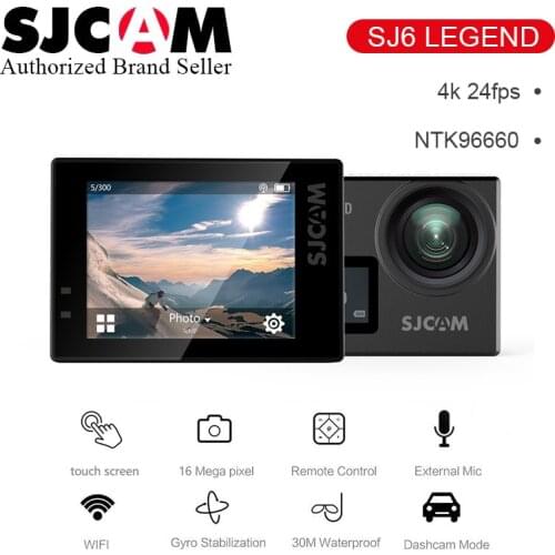 Original SJCAM SJ6 Legend Gyro Action Helmet Sports DV Camera Waterproof 4K NTK96660 2.0" Touch Screen Sport Video DVR