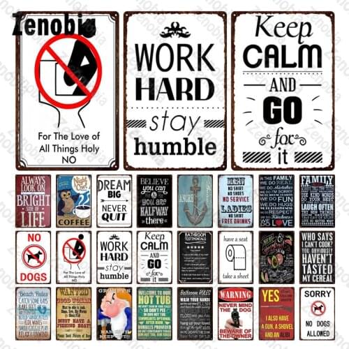 Funny Warning Sign Metal Tin Sign Wall Decor Decorative Text Alert House Rules Warnings for Man Cave Bathroom Home Wall Decor