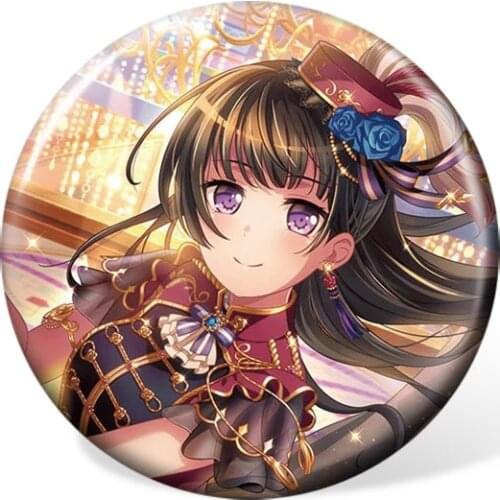 1PC Anime BanG Dream Cartoon Badge Toyama Kasumi Brooch Pin for Backpack & Bag Accessories