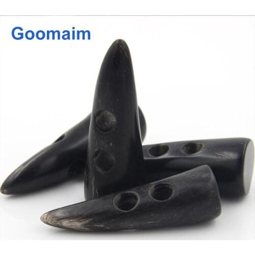 10pcs fashion natural color ox horn buttons for jeans sewing shirt water drop buttons for knitwear children clothing 52*20mm