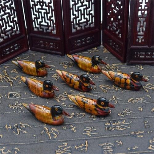 2Pcs Fashion Vintage Resin Mandarin Ducks Chopstick Holder For Car Home Decoration Feng Shui Craft Display Ornament Holiday Gift