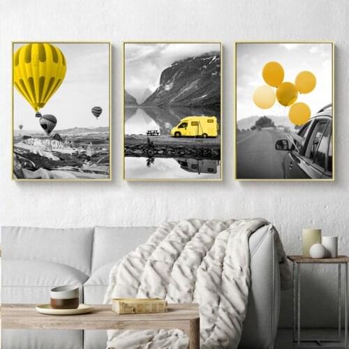 3pcs diamond embroidery Hot air balloon bus landscape full rhinestones mosaic diamond painting cross stitch home decorZP-754