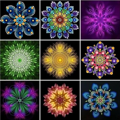 AZQSD 5D Diy Full Square/round Drill Diamond Painting Mandala Diamond Embroidery Flower Mosaic Sale Rhinestones Picture Crafts