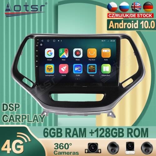 For JEEP Cherokee 2015+ Android Car radio Player Vide GPS Navigation 360 camera Auto Stereo Multimedia Video DSP carplay 4G SIM