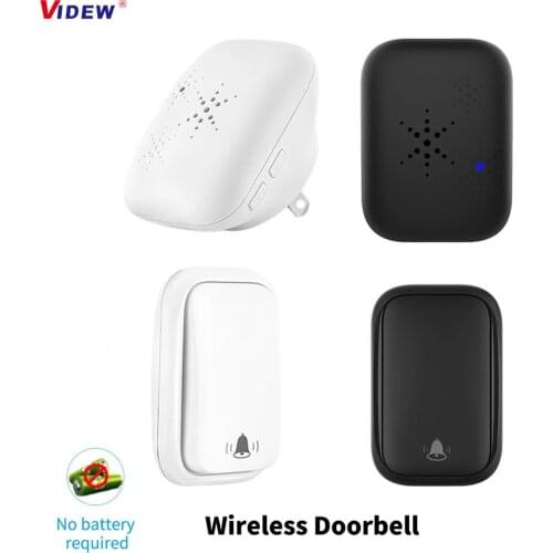 VIDEW Wireless Doorbell Self-Powered Smart Door Bell with Chime Waterproof Home Cordless Ringing DingDong Timbre Call