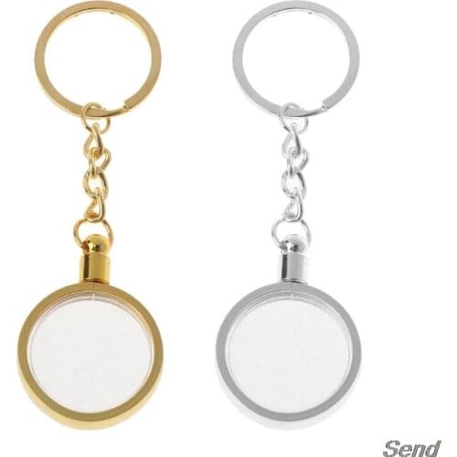 27mm/1.06" Commemorative Coin Holder Keyring Medallion or Chip Collection Souvenir Coin Pendant Keychain Fashion Jewelry