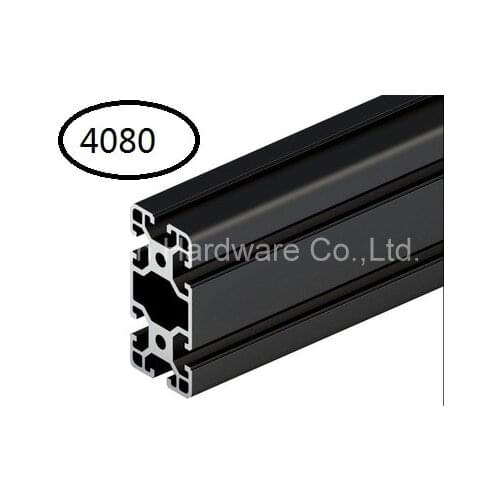 Black Aluminum Profile Aluminum Extrusion Profile 4080 40*80 commonly used in assembling device frame, table and display stand