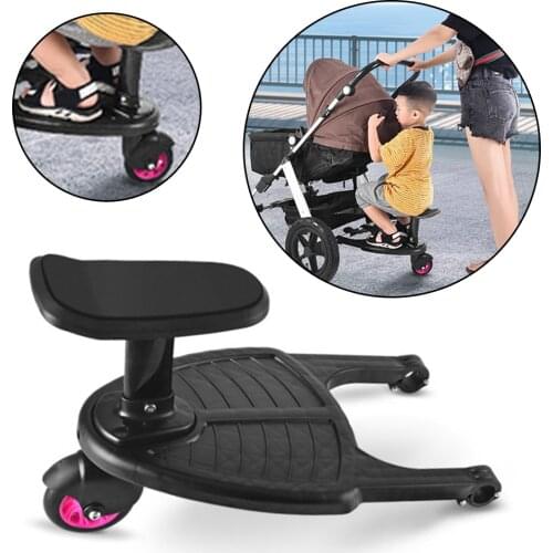 Baby Stroller Accessories Stroller Auxiliary Pedal Second Child Artifact Trailer Twins Cart Children Standing Plate Sitting Seat