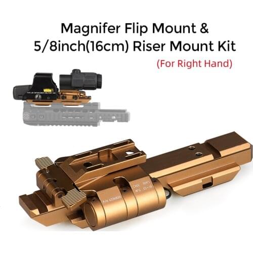 E.T Dragon right hand Magnifer Flip Mount & 58inch(16cm) Riser Mount Kit rifle scope mount for hunting gs24-0233