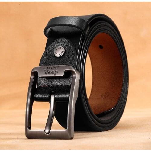 Luxury Brand Belt For Men Genuine Leather Belt Men Cowskin Split Leather Designer Waist Belt Business Casual Pin Buckle 110-130