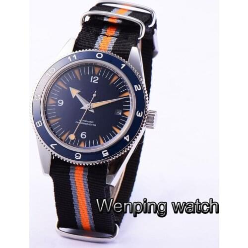 41mm Corgeut mens luxury top mechanical watch sapphire glass black sterile dial date luminous Automatic waterproof watches