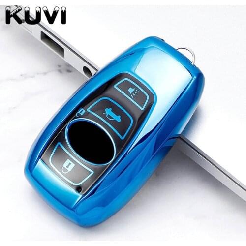 New Solf Car Key Case Cover Full Protect For Subaru XV BRZ Forester 2019 Legacy Outback Key Holder Interior Accessories