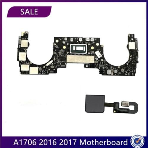 Original A1706 Motherboard 2.9G/3.1Ghz 8G Ram 256/512GB For MacBook Pro 13" A1706 2016 2017 Logic Board With Power Button