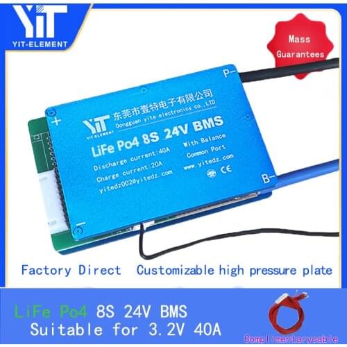 8S 24V 3.2V lithium battery protection board temperature equalization overcurrent protection BMS PCB 15A 20A 30A 40A 50A 60A