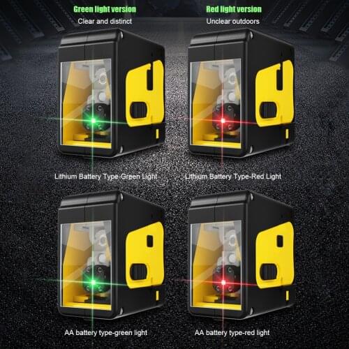 Portable 2 Lines Laser Level Self Leveling High Precision Laser Leveler Cross Lines Horizontal Vertical Leveler Measuring Tool