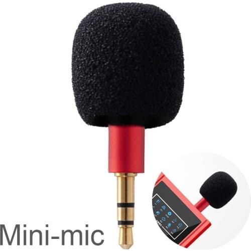 Portable Mini Microphone Mic 3.5mm Aux 3 Pole Metal Capacitance Microphone for Mobile Phone Computer Laptop PC Live Recording